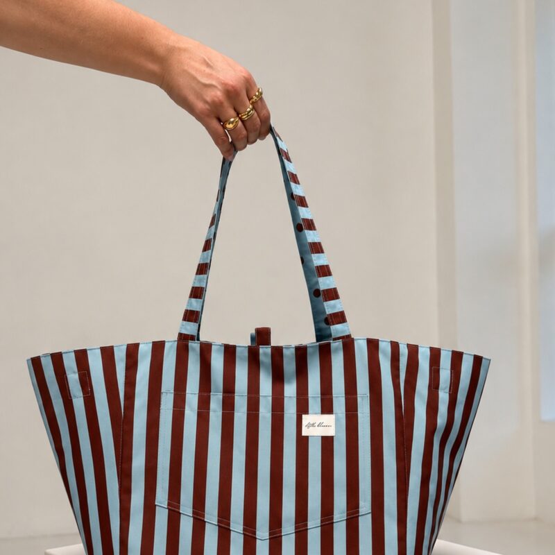 Torba Daily — bordowe pasy